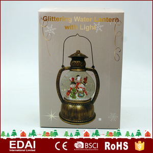 Top selling Christmas lantern shaped shiny village move cheap Globus snow - Product Image 6