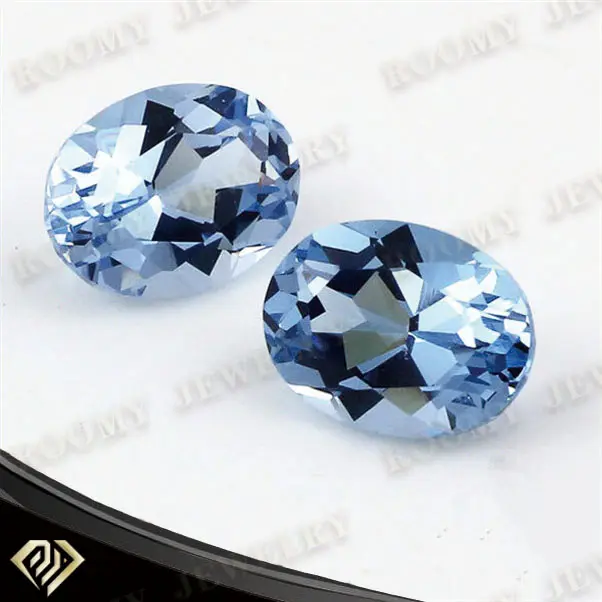 loose synthetic gems light blue spinel 108# gemstone