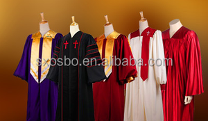 Venta al por mayor de batas de coro de clero personalizadas con estola de Iglesia - Product Image 2