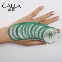 Masques pour les yeux anti-poches de marque privée, masque pour les yeux en feuille de fruits, design concombre