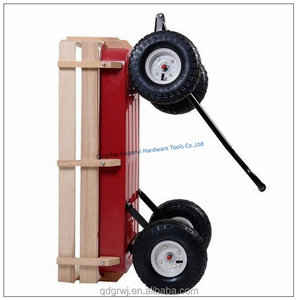 Vier wielen kruiwagen metalen houten strand kar - Product Image 3