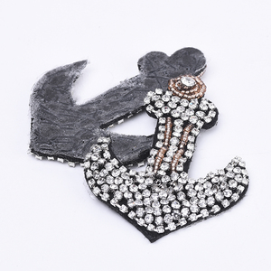 Yongze pas cher strass anchor brodé jean veste patches - Product Image 3