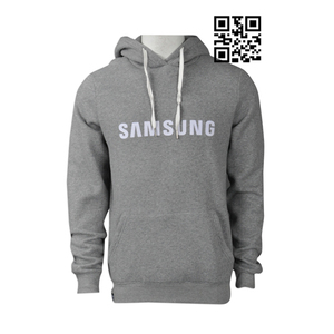 Sudadera con Capucha para Hombre, Gris, 100% Algodón, con Logotipo Bordado, Diseño de Corazón de Ángel, Estampado en Serigrafía, Ecológica, para Otoño - Product Image 3