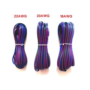 Câble filaire <span class=keywords><strong>RGB</strong></span> 4 broches 5050 3528 Bandes LED <span class=keywords><strong>RGB</strong></span> Câble d'extension Câble filaire noir vert rouge bleu 4 broches 22AWG - Product Image 5