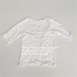 أبيض اللون قطع تي شيرت قطعة قماش مصنوعة من القطن <span class=keywords><strong>25</strong></span> كجم بالة - Product Image 2