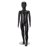 Jurk Vorm Kinderen Model Etalagepop Staande Pose Zwarte kleur Plastic Mannequin