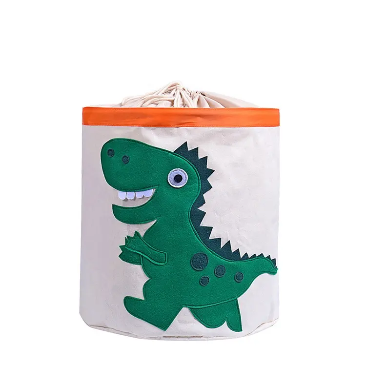 Dinosaurio patrón de almacenamiento reutilizables bolsas de ropa sucia cesta plegable