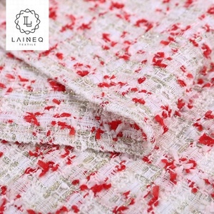 Shaoxing Supplier Fashionable <strong>Boucle</strong> <strong>White</strong> Wool Yarn Tweed Fabric - Product Image 6
