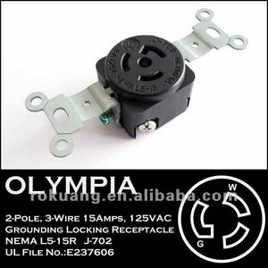 เต้ารับล็อค NEMA L5-15 - Product Image 1