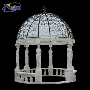 Gran Escultura de Lujo para Jardín Exterior, Estatua de Dama Tallada a Mano en Piedra Natural, Adorno de <span class=keywords><strong>Pilar</strong></span> para Gazebo con Techo Metálico - Product Image 3