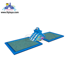 Piscina Rectangular <span class=keywords><strong>de</strong></span> Acero con Marco Metálico Azul Océano para Exteriores, Comercial, con Tobogán para Parque Acuático - Product Image 3