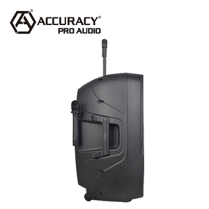 Accuracy Pro Audio PML15AMFQ-V2BP 15'' 100W 12V <strong>Outdoor</strong> Rechargeable Active Trolley <strong>Speaker</strong> With Two Wireless Mic - Product Image 4