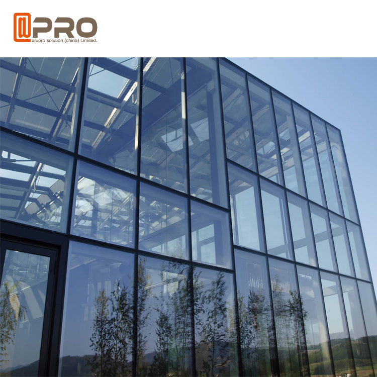 Exterior Facade Construction Aluminum Invisible Curtain Wall Design Glass Cladding Modular Wall Panel System Grey Curtains WALL · image 2