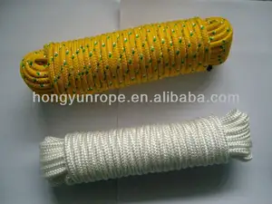 Jaune corde de polypropylène, Tresse de corde
