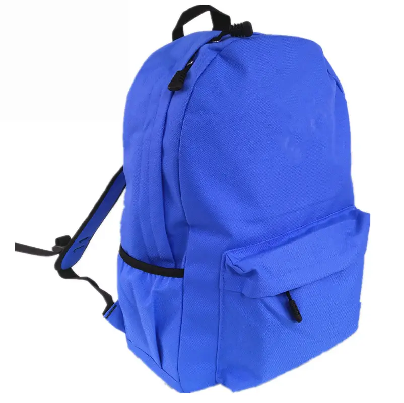 Fast 3 Days Sample Time Bulk Order 600D Polyester Wholesale Custom Brand School Students Backpacks With Two Side Pockets