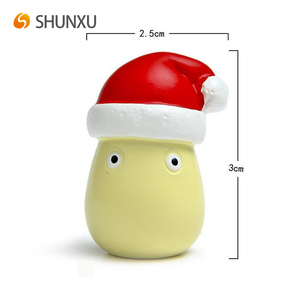 Kawaii Hars Totoro Kerst Editie Liefhebbers Sjaal Miniatuur beeldjes Kerstcadeau Pop <span class=keywords><strong>Kids</strong></span> Gift Standbeeld Decoratie - Product Image 6