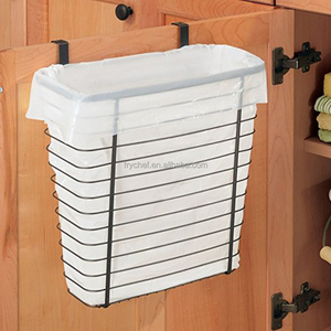 Panier suspendu au-dessus de la porte du placard, poubelle ou panier de rangement pour la cuisine - Noir F0204, F0204-1 - Product Image 2