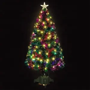 Lumière Led en Fiber optique multicolore pour arbre de noël, Design personnalisé, 6/7/8 pieds, pour arbre de noël