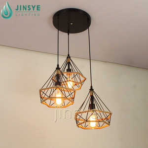 E26 E27 Antique <strong>Cage</strong> Pendant <strong>Light</strong> Black Diamonds Shaped Metal <strong>Cage</strong> Lamp <strong>Shade</strong> - Product Image 1