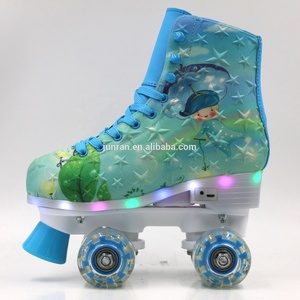 <span class=keywords><strong>Pattini</strong></span> a rotelle doppi da Skate a cinque punte con stella a cinque punte da sogno di vendita calda In fabbrica con luce nella suola - Product Image 6