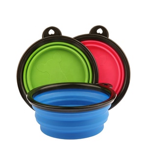Tragbare zusammen klappbare Haustier Katze Hundefutter Faltbare Silikon hunde Reise Trinkschale Wasser und Futter Feeder Bowl - Product Image 4