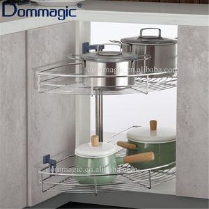 180 Circle Functional Lazy Susan Revolving Magic <strong>Corner</strong> Wire Kitchen Cabinet Cupboard Drawer Storage <strong>Baskets</strong> - Product Image 1