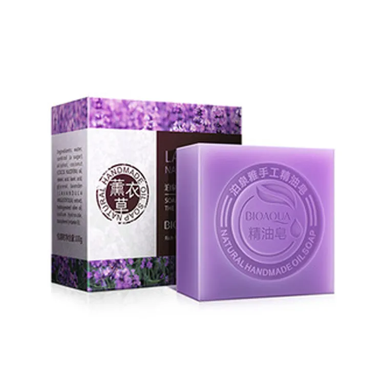 OEM/ODM BIOAQUA Essential Oil Lavender Soap for skin care moisturizing nourishing deep cleansing soap