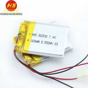 사용자 정의 리튬 이온 폴리머 고용량 배터리 160mah 리튬 배터리 팩 뜨거운 판매 302530 <span class=keywords><strong>3.7V</strong></span> Ce - Product Image 2