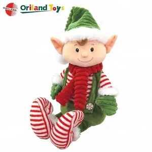 Дешевый милый детский мягкий набивной Рождественский эльф, плюшевая игрушка, кукла из Китая