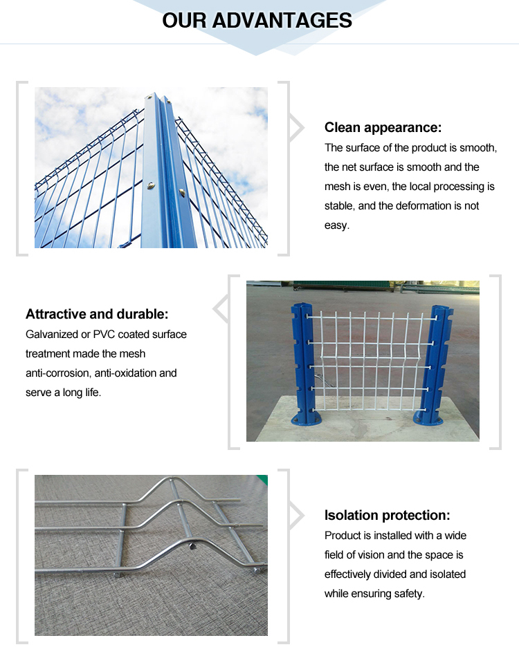 3D Curvy Welded Wire Mesh Fence For Home Use