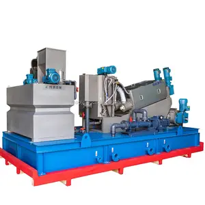 high technology sludge dewatering machine screw press sludge dehydrator in water treatment industry