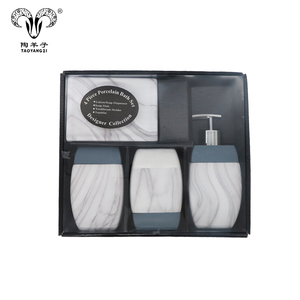 Nuovo design di lusso <span class=keywords><strong>arancione</strong></span> marmo ceramica accessori per il <span class=keywords><strong>bagno</strong></span> <span class=keywords><strong>set</strong></span> <span class=keywords><strong>set</strong></span> da <span class=keywords><strong>bagno</strong></span> per hotel - Product Image 1