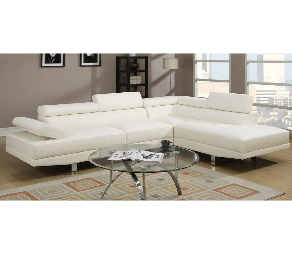 Modern Murah Harga Grosir Kulit Sudut Sofa Berbentuk L dengan Kursi Malas