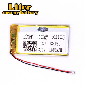 Plug 1.25-2 P 3.7 V 434060 1500 mah high quality lithium polymer battery li-li-ion rechargeable battery pack lipo battery - Product Image 3