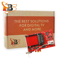 TBS6290SE DVB-T2/T/C Kartu PCIe Dual Tuner Dual CI TV Digital HD Ready dengan Dukungan Linux untuk Program TV FTA dan Terenkripsi di PC
