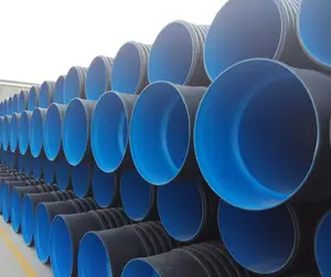 Large Plastic Pipe Large Diameter Plastic Corrugated Culvert HDPE Drainage Pipe