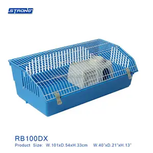 Dayanıklı katlanabilir büyük hayvan tavşan kafesi plastik tepsi üreme kafesi tavşan RB100DX (tavşan kafesi Deluxe)