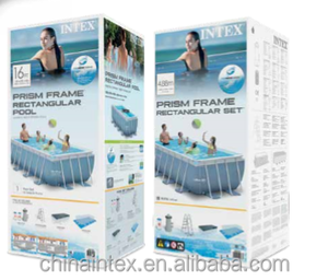 INTEX 26792 <strong>Rectangular</strong> Steel Frame Swimming <strong>Pool</strong> Set Backyard Garden <strong>Pool</strong> Outdoor Above <strong>Ground</strong> Metal Frame Swimming <strong>Pool</strong> - Product Image 6