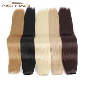 Aisi Hair Synthetic Long Straight Hair Pieces For Women 5 ClipsでHair Extension