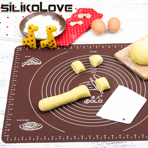 SILIKOLOVE <span class=keywords><strong>Tapis</strong></span> de cuisson en silicone antiadhésif platine LFGB, grand format, réutilisable, forme carrée, pour pâtisserie et cuisson - Product Image 3