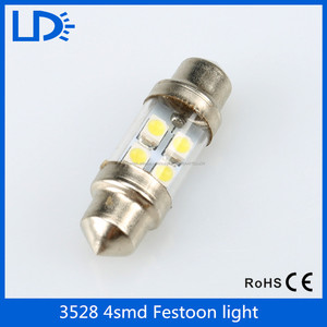 Auto car intrerior luz de bóveda del adorno bombillas led 4 smd 3528 con tapa - Product Image 5
