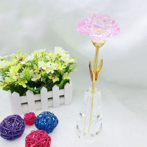 Hermosa K9 amor eterno Clavel Flor de cristal para el día de la madre - Product Image 5