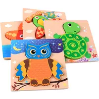 Mainan Kayu Belajar Bahasa Inggris untuk Anak-anak, Jigsaw Puzzle Kayu Teka-teki, Mainan Pendidikan Anak-anak