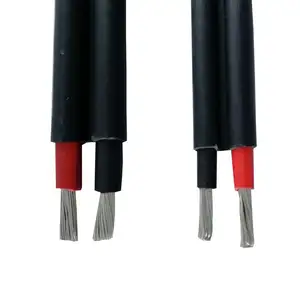 Doble núcleo pv solar de 2x2,5mm 2mm x 4mm 2x6mm y 2x10mm 2x16mm2 solar pv cable