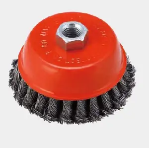 65x24 MM Nœud Torsadé Rond Brosse En Fil D'acier industriel puissant utilisant