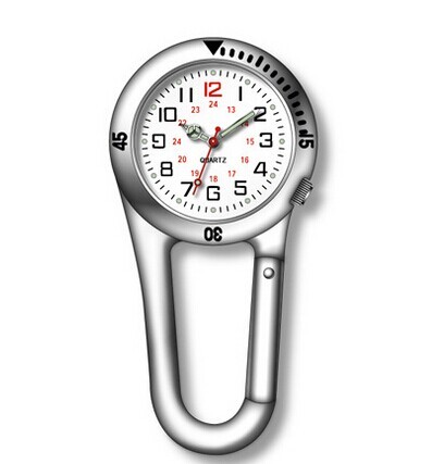 Existing Mould Carabiner Alloy Nurse Watch for Out Door Sport Pocket Watch
