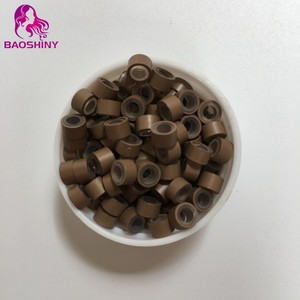 500 Uds 5,0mm * 3,0mm * 3,0mm <span class=keywords><strong>Micro</strong></span> anillos de silicona/enlaces/Cuentas accesorios para extensiones de cabello - Product Image 4
