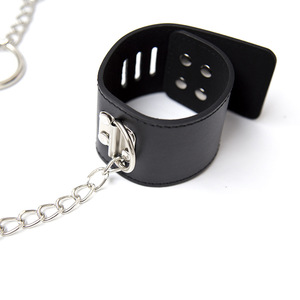 Cinghie in Pelle PU con Manette, Polsiere e <span class=keywords><strong>Collare</strong></span> per Giochi per Adulti BDSM o Fetish - Product Image 6