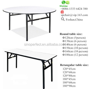 Sinoperfect-mesa plegable redonda con patas plegables para restaurante, muebles de madera contrachapada superior para fiesta en Hotel, banquete y boda, con silla - Product Image 4