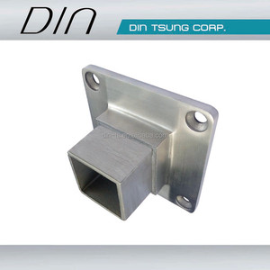 Brida de acero inoxidable para montaje en suelo para barandillas de escaleras, diseño industrial, resistente al óxido - Product Image 3